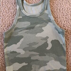 Aerie Green Camouflage Tank Top